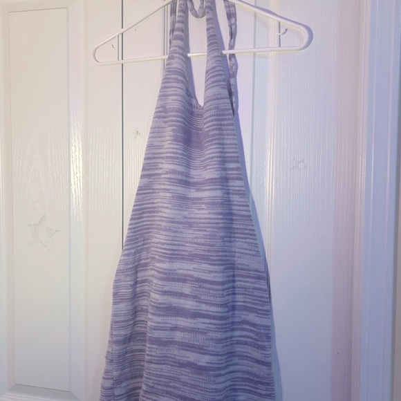 Purple Lilac Bodycon Halter Knit Dress - Picture 4 of 7
